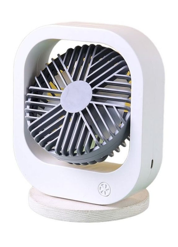 Вентилятор настольный аккумуляторный DianDi Fashion Fan SQ 2177A с USB-зарядкой Белый с серым No Brand (260264648)