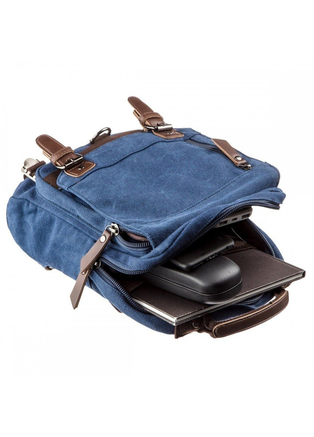 Мужская текстильная синяя сумка-рюкзак 20139 Vintage (262522779)