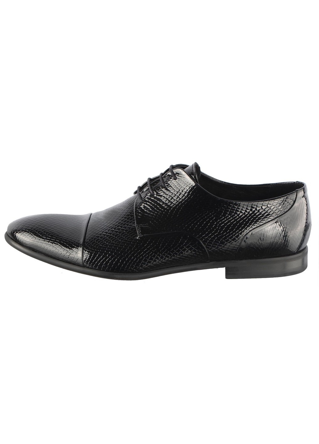Черные мужские классические туфли 5780 Conhpol на шнурках