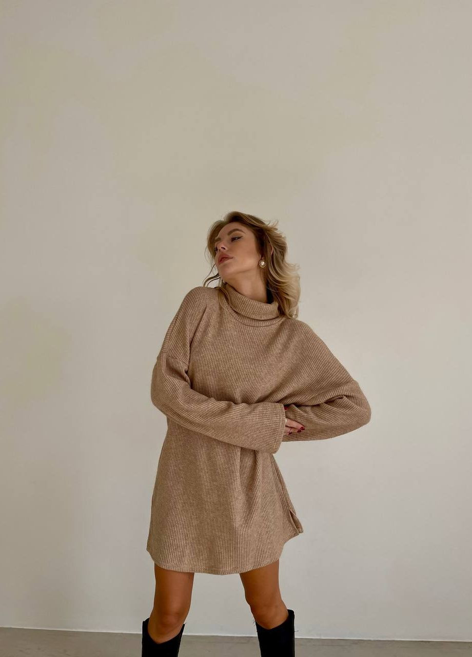 Бежевый женский свитер вязка No Brand