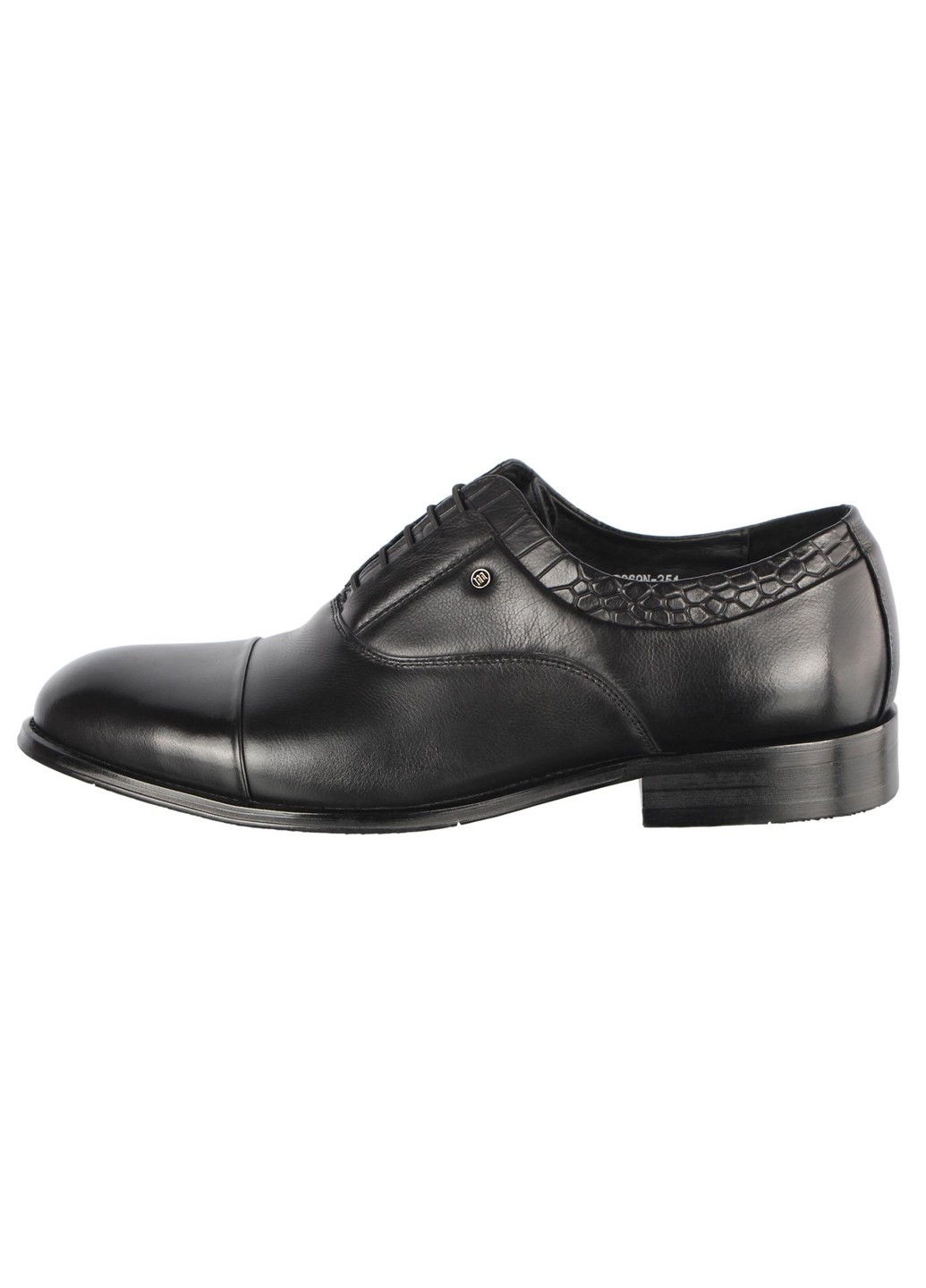 Черные мужские классические туфли 196442 Cosottinni на шнурках