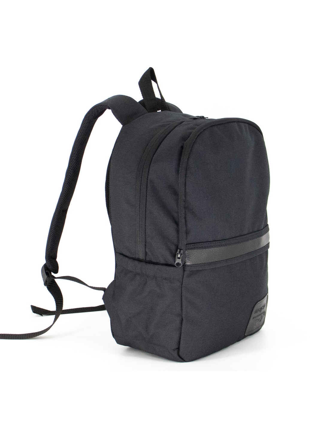 Чорний місткий чоловічий рюкзак Mayers з міцної тканини великою кількістю кишень не промокає No Brand (258591263)