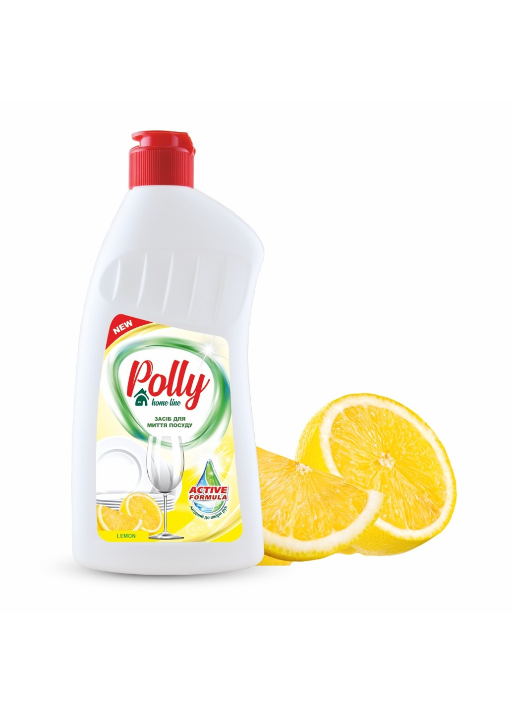 Средство для мытья посуды лимон, 500мл Polly (272790613)