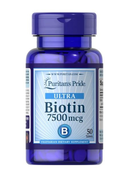 Puritan's Biotin 7500 mcg Биотин 50 tab Pride (273474582)
