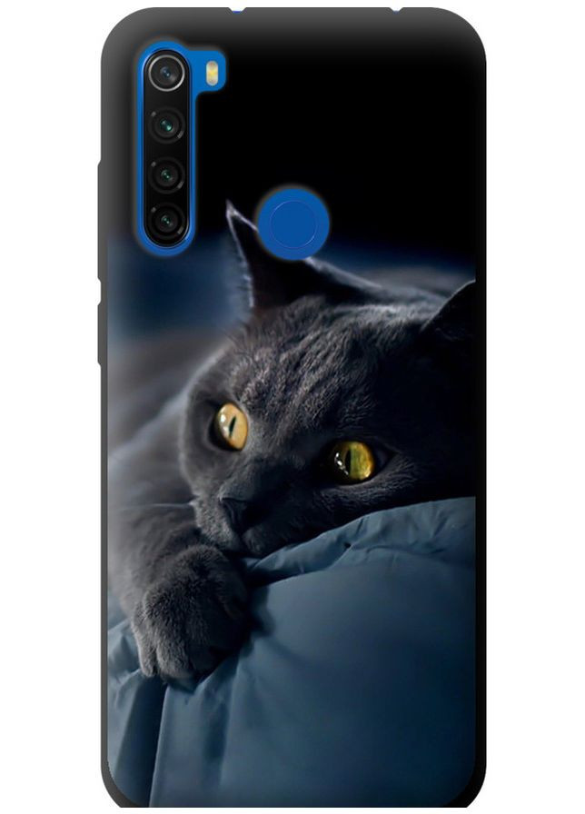 TPU черный чехол 'Дымчатый кот' для Endorphone xiaomi redmi note 8t (265227398)
