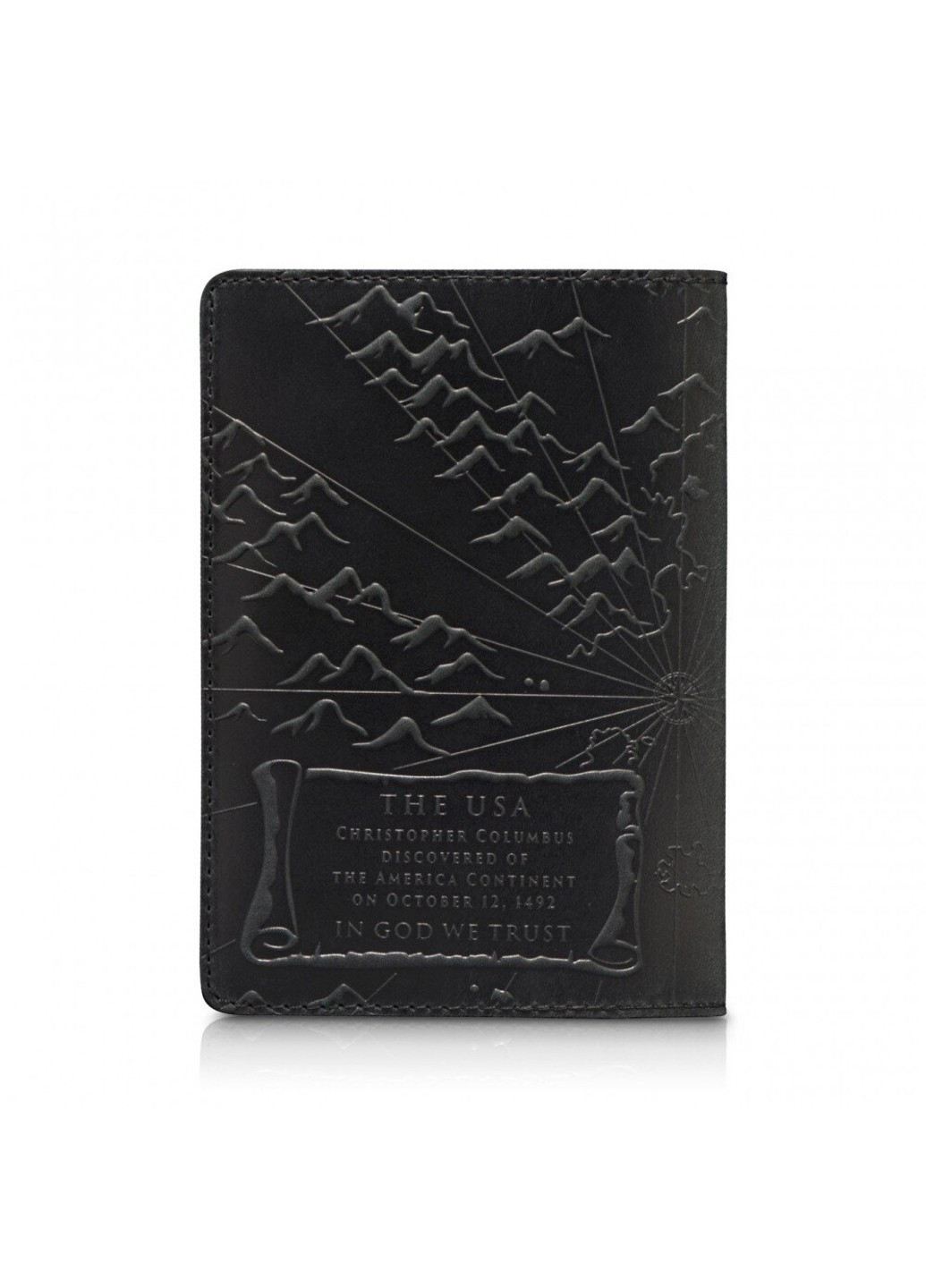 Кожаная обложка на паспорт HiArt PC-01 Discoveries черная Черный Hi Art (268371859)