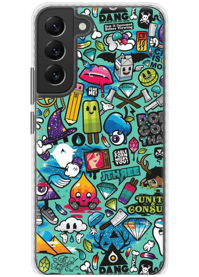 Чохол Bumper чохол 'Стікер бомбінг 1' для Endorphone Samsung Galaxy S22 Plus (260599318)