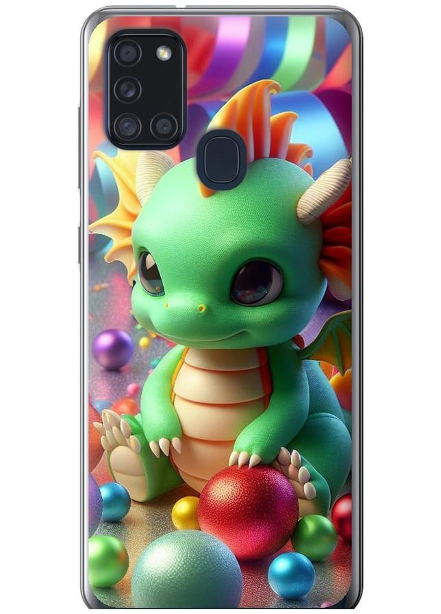 Силіконовий чохол 'Веселий дракончик' для Endorphone Samsung Galaxy A21s A217F (275459566)