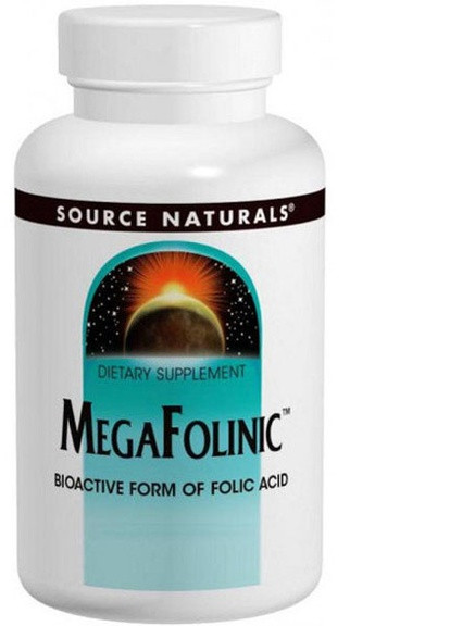 MegaFolinic Bioactive form of folic acid (В9) 800 mcg 120 Tabs Source Naturals (256722057)