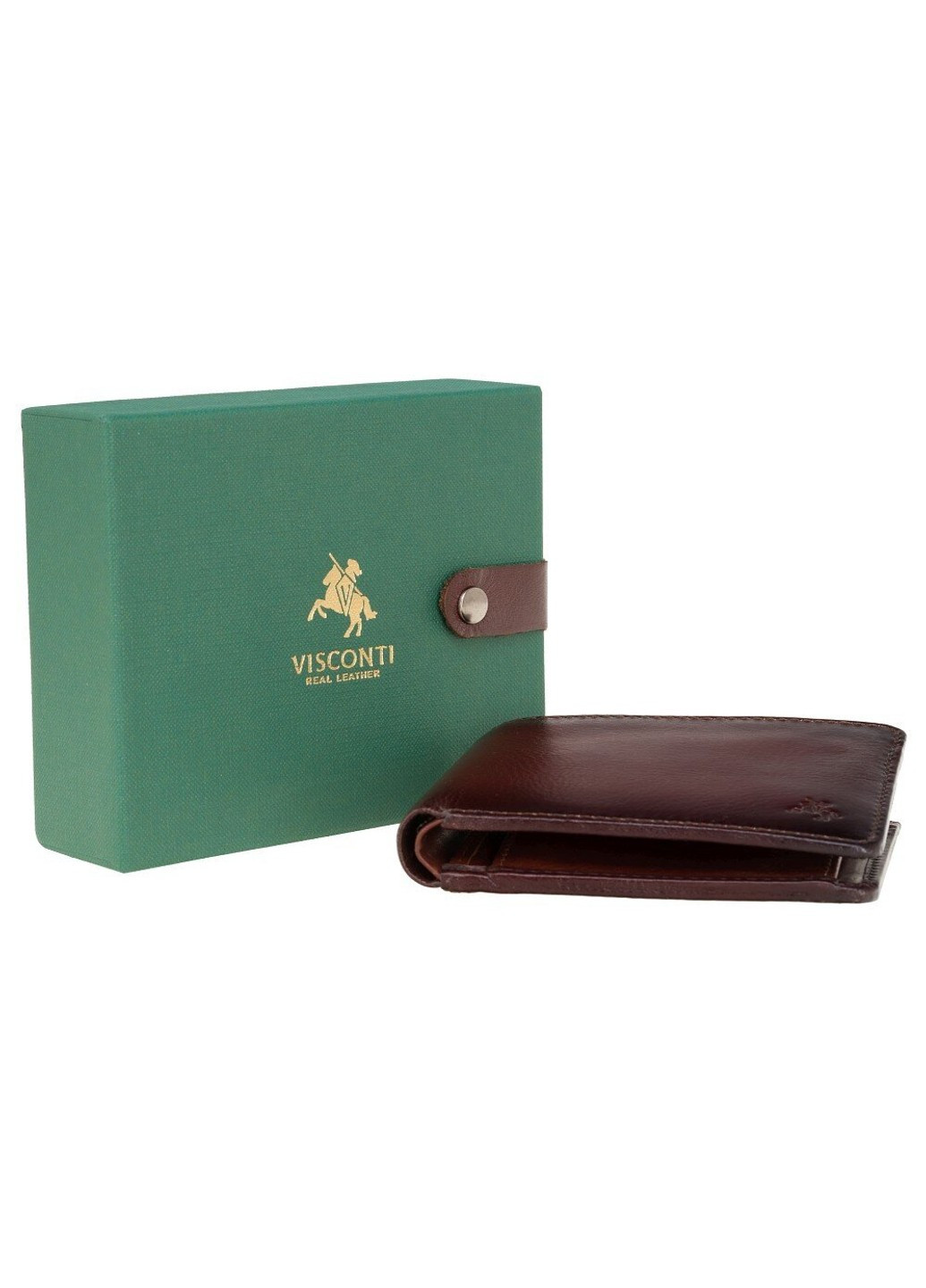 Кожаный мужской кошелек AT60 Arthur c RFID (Burnish Tan) Visconti (262086680)