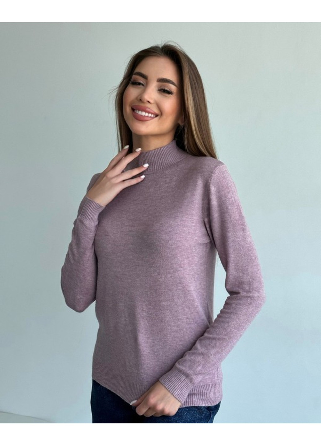 Фиолетовый свитера wn20-46 светло-сиреневый ISSA PLUS
