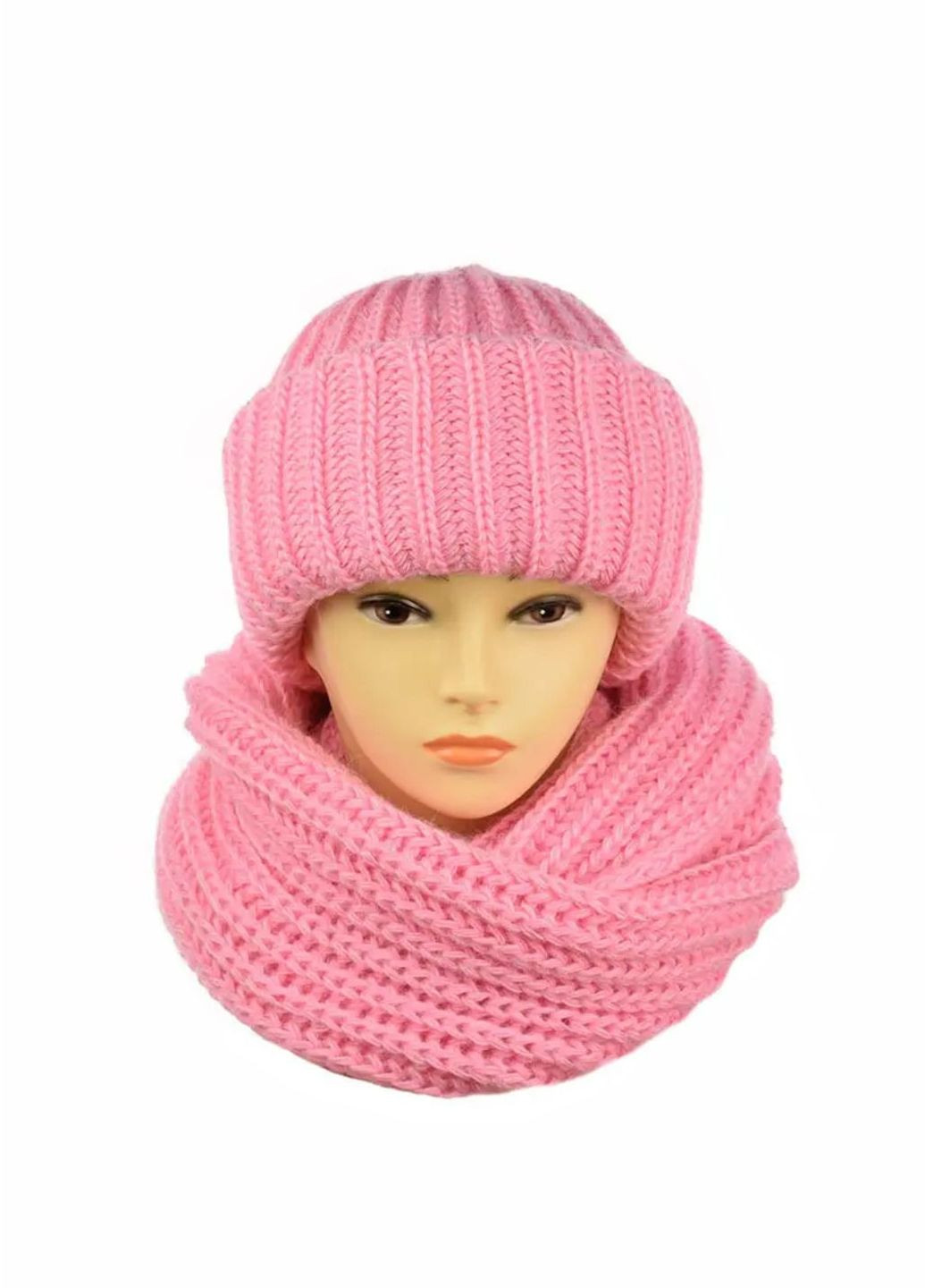 Женский зимний комплект Барбара шапка + хомут No Brand набор барбара (276260573)