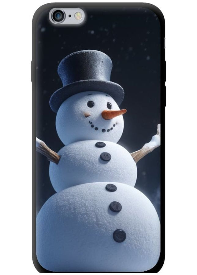 TPU черный чехол 'Снеговик' для Endorphone Apple iPhone 6 Plus (275647280)