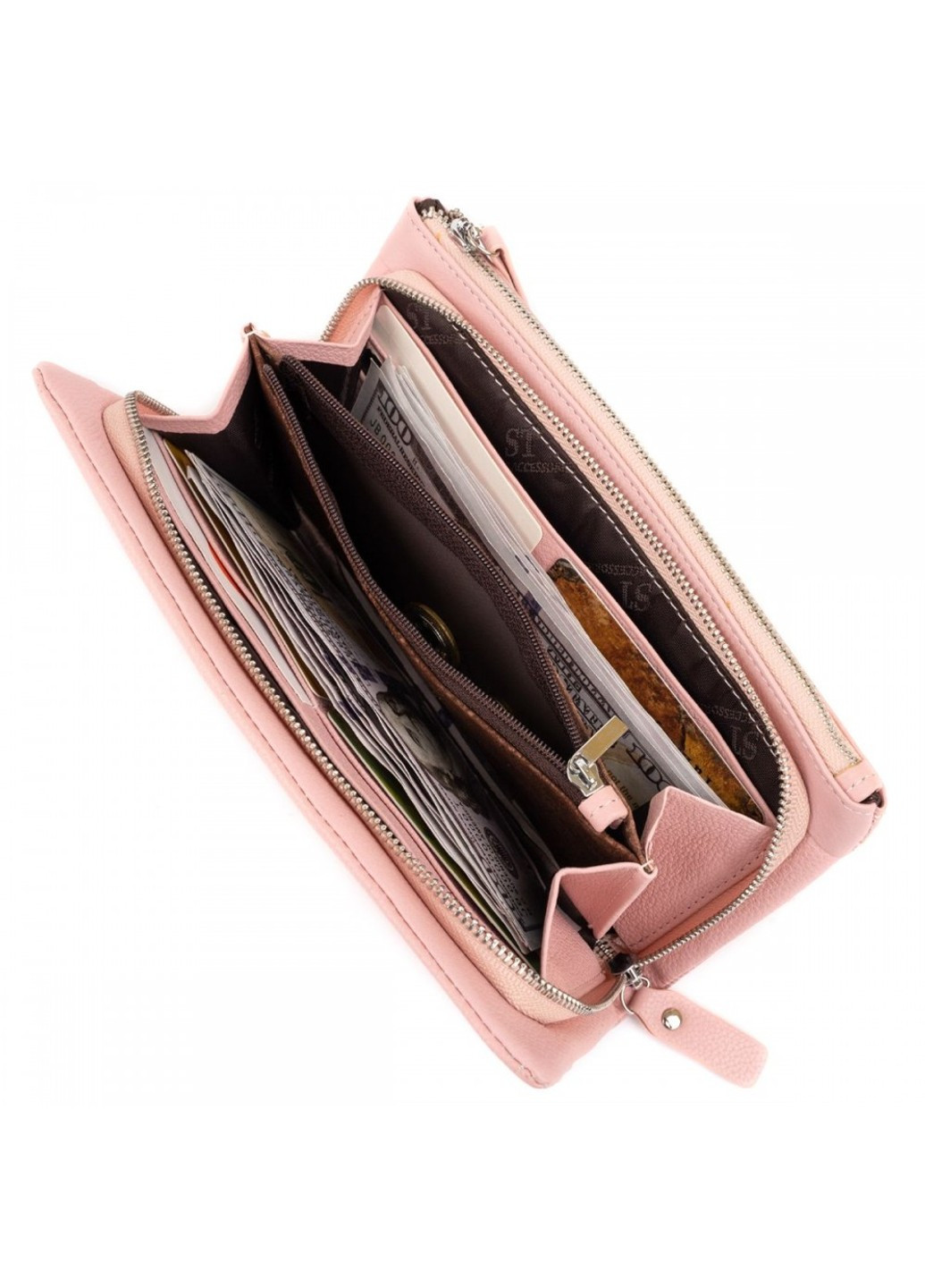 Жіночий шкіряний гаманець ST Leather 19313 Рожевий ST Leather Accessories (262453847)