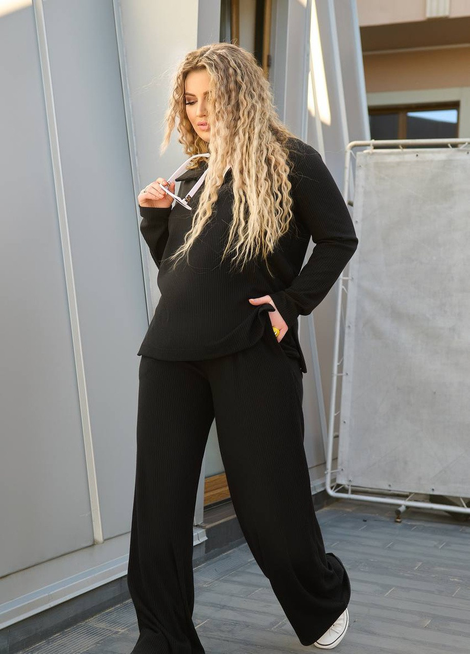 Женский костюм цвет черный р.48/50 408448 New Trend (258685694)
