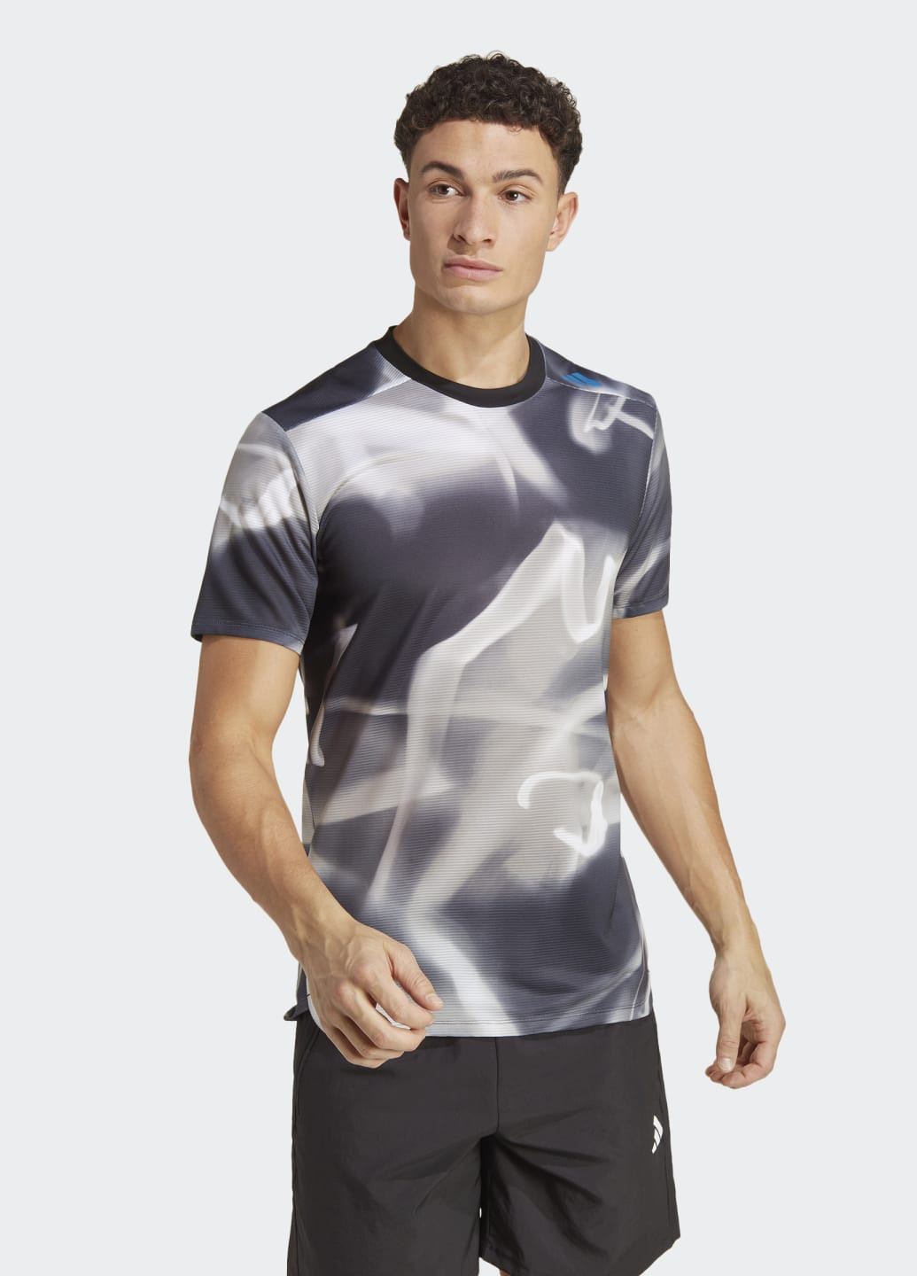 Сіра тренувальна футболка designed 4 training heat.rdy allover print hiit adidas