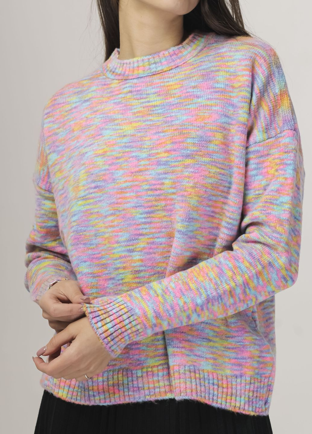 Комбінований светр меланж MYD