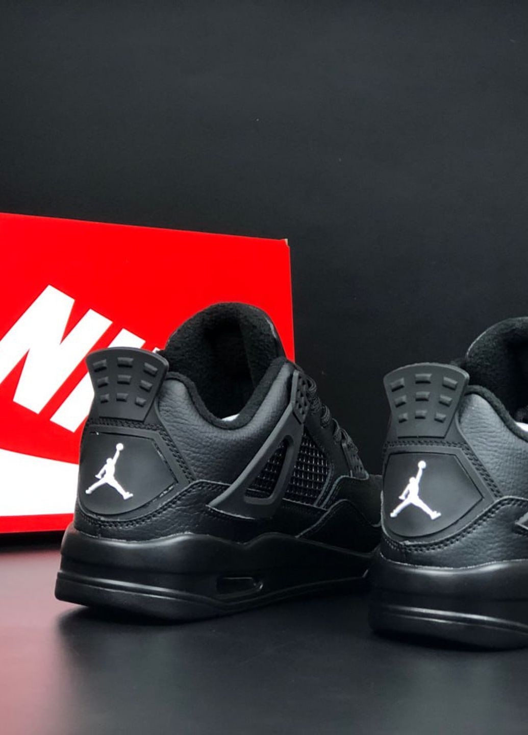 Черные демисезонные кроссовки мужские, вьетнам Nike Air Jordan 4 Retro