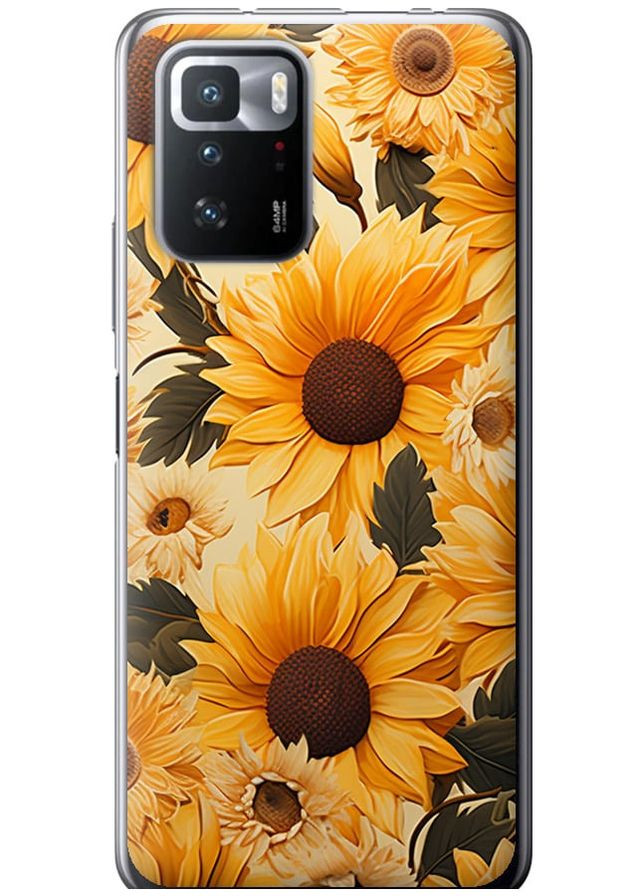Силіконовий чохол 'Соняшники 2' для Endorphone Xiaomi Redmi Note 10 Pro 5G (267238017)