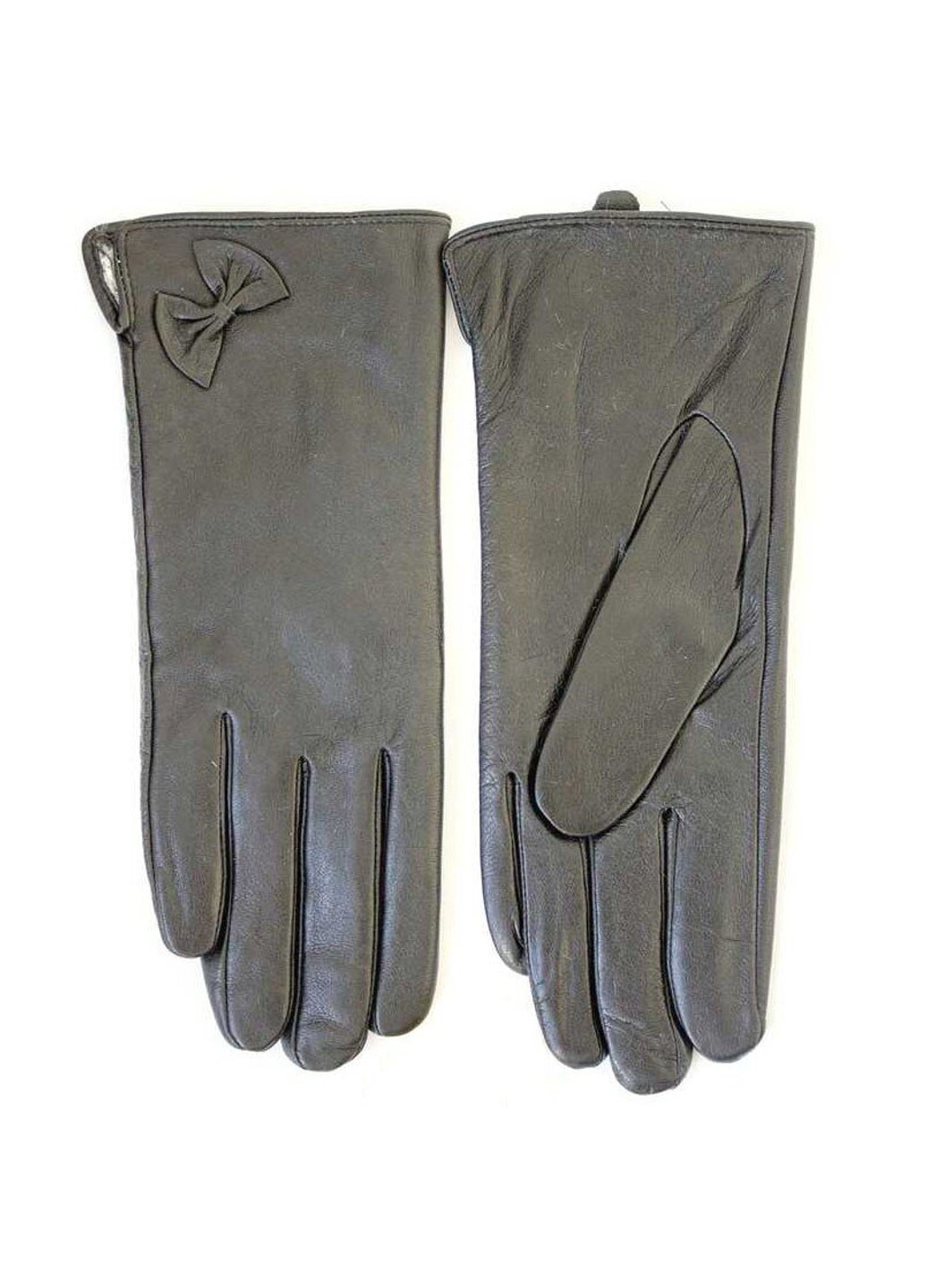 Женские кожаные перчатки чёрные 369s1 S Shust Gloves (261486925)