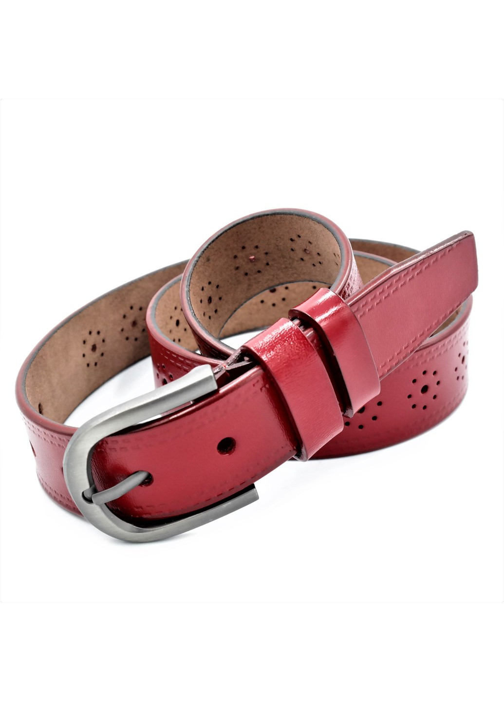 Женский ремень nwzh-35k-0099 110-115 см Красный Le-Mon (272596559)