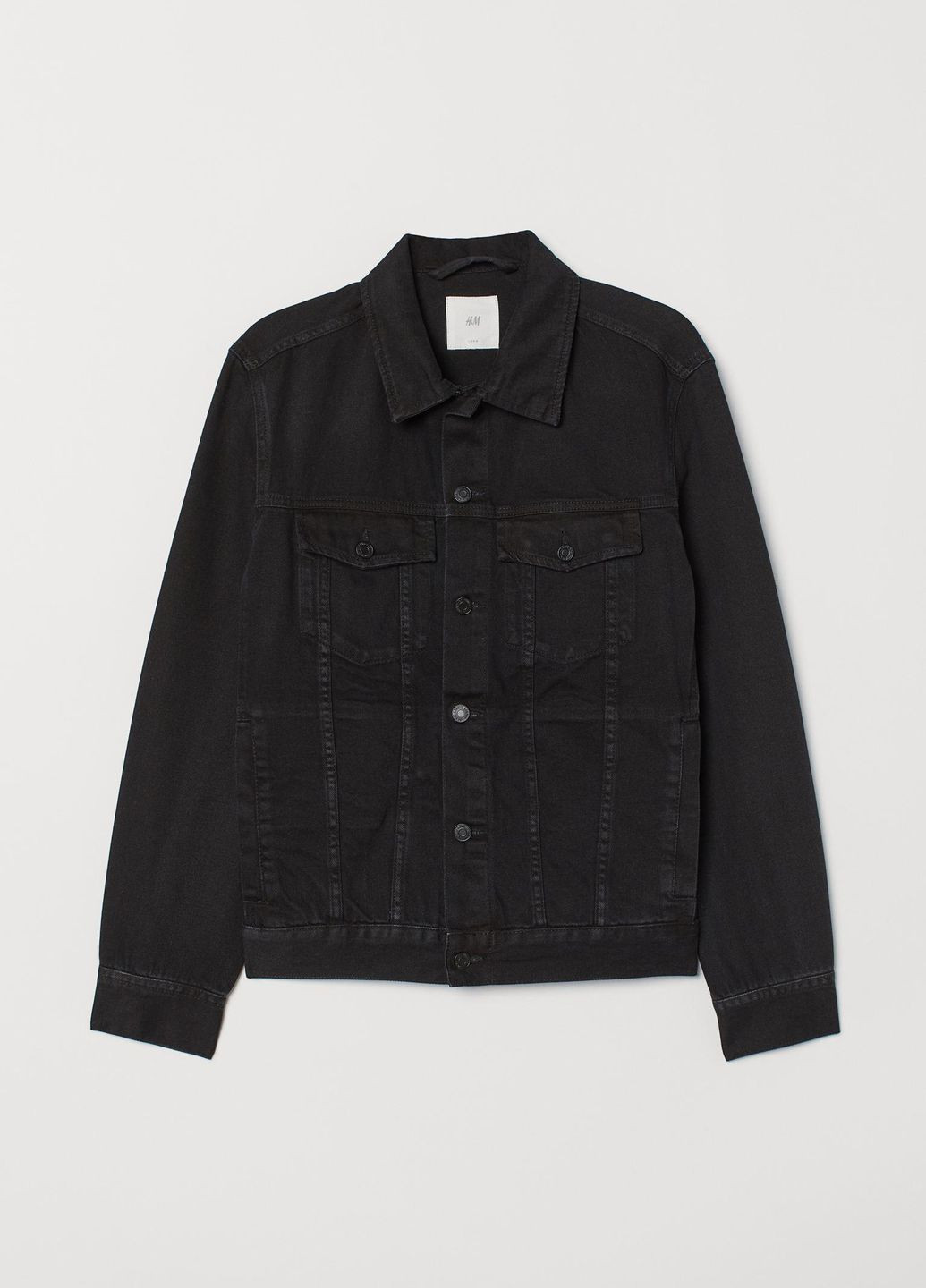 Чорна джинсова куртка,чорний, H&M