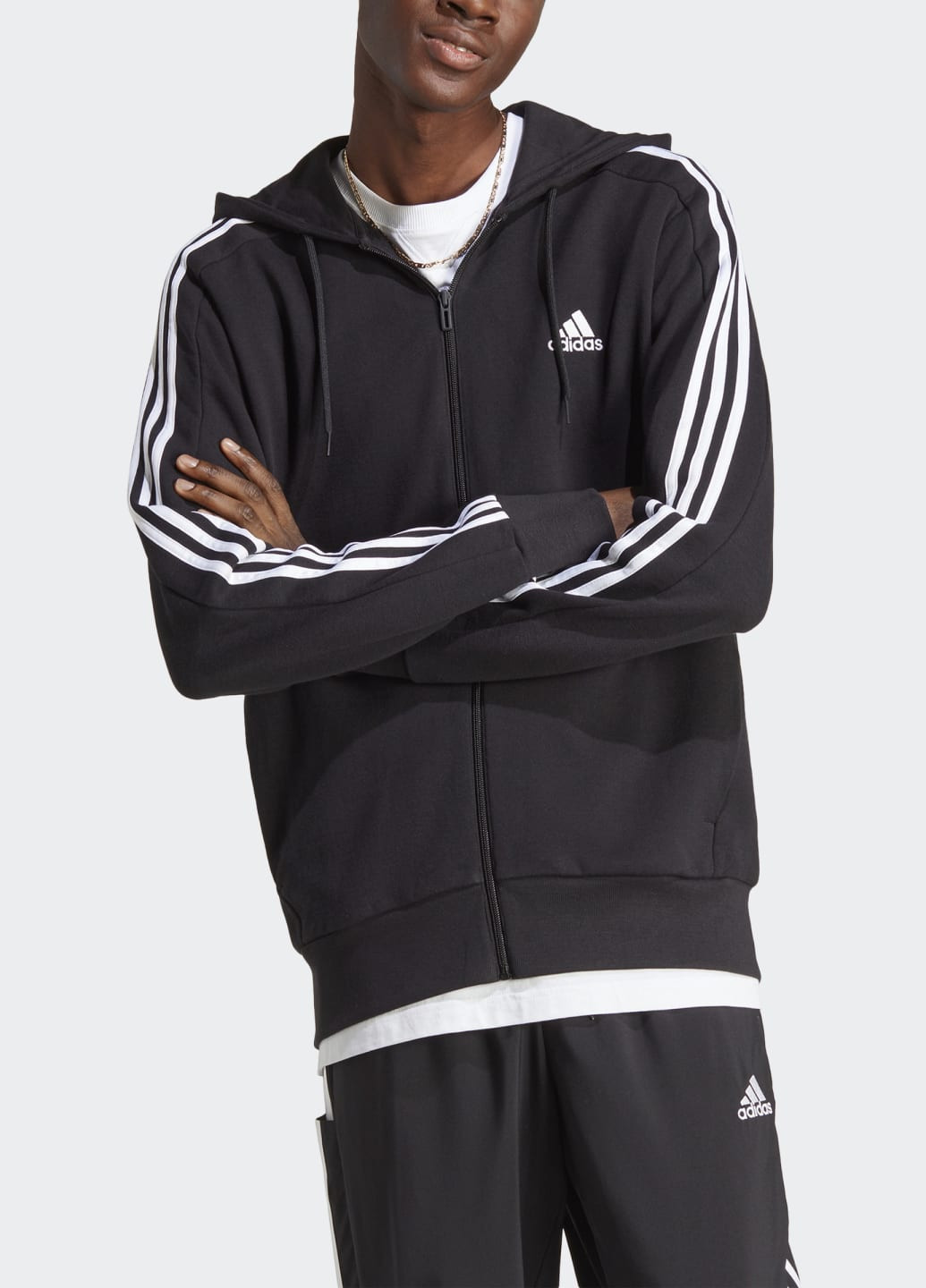 Толстовка Essentials French Terry 3-Stripes adidas (260355267)