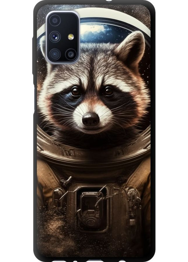 TPU черный чехол 'Raccoon austronaut' для Endorphone Samsung Galaxy M51 M515F (276321295)