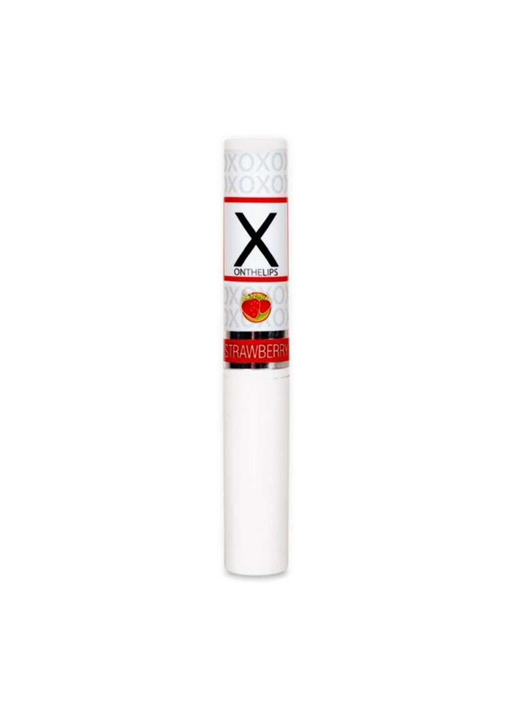 Стимулирующий бальзам для губ унисекс - X on the Lips Strawberry с феромонами, клубника Sensuva (266554655)