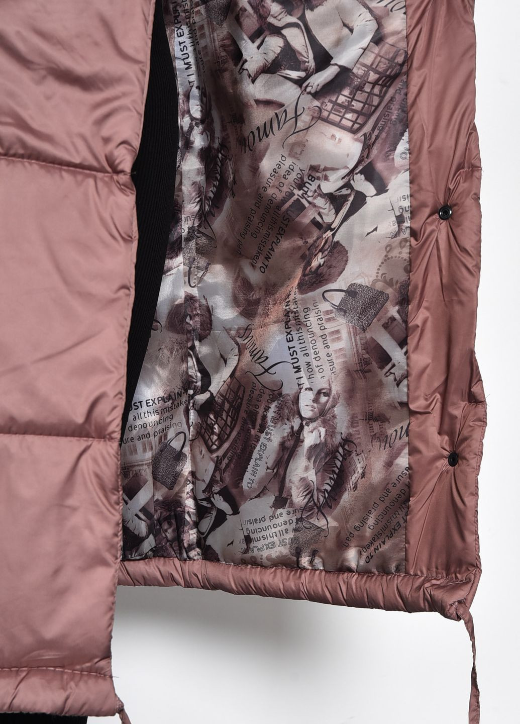 Коричневая зимняя куртка женская еврозима удлиненная цвета мокко Let's Shop