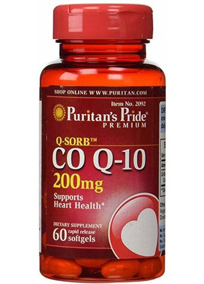 Puritan's Pride Q-Sorb Co Q-10 200 mg 60 Softgels Puritans Pride (257342615)