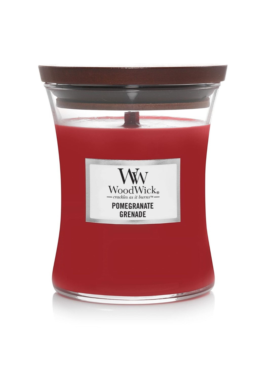 Ароматична свічка з ароматом граната і смородини Medium Pomegranate 275г WoodWick (276971290)