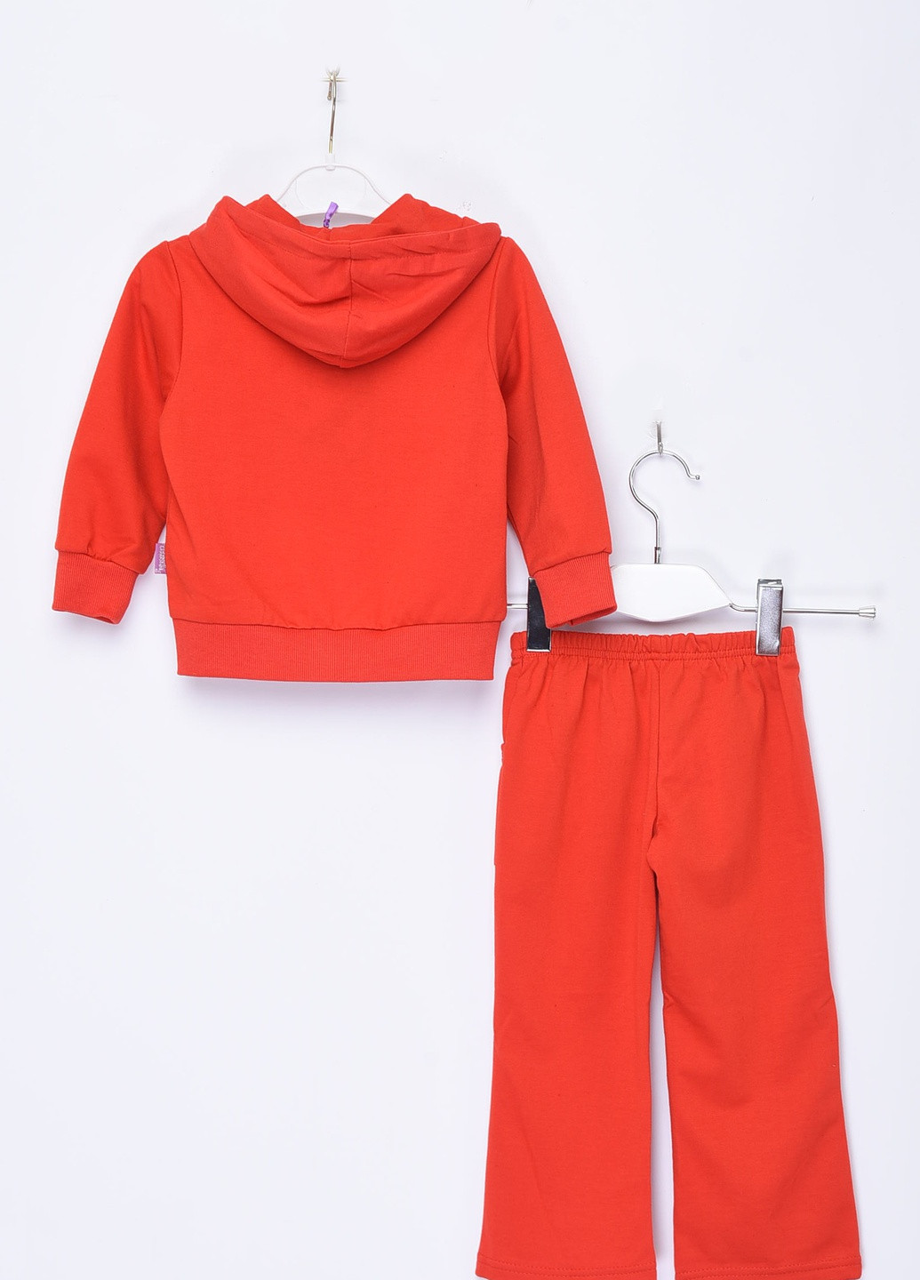 Красный демисезонный спортивный костюм 3-ка детский для девочки с капюшоном красного цвета Let's Shop