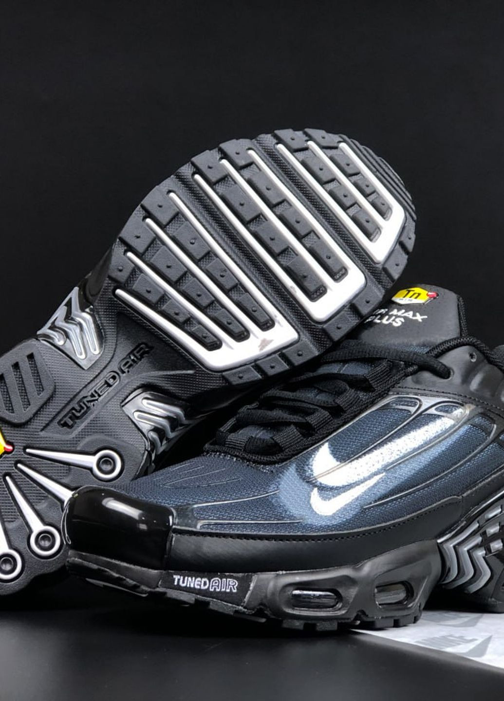 Черные демисезонные кроссовки мужские, вьетнам Nike Air Max Plus TN