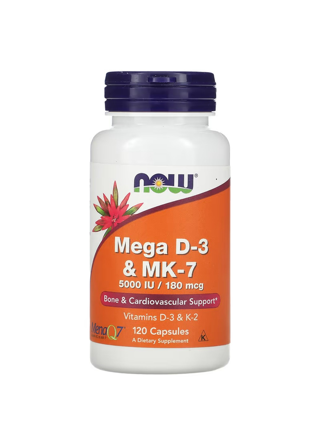Вітамін Д-3 та МК-7 MEGA D-3 & MK-7 Now Foods (269461864)