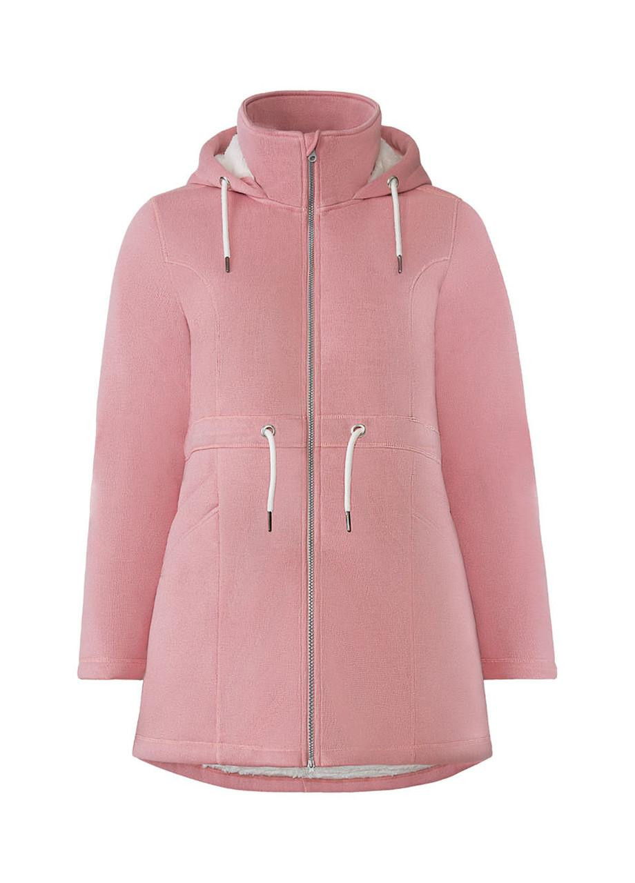 Розовое флисовая термо кофта-куртка, полупальто на флисе Esmara