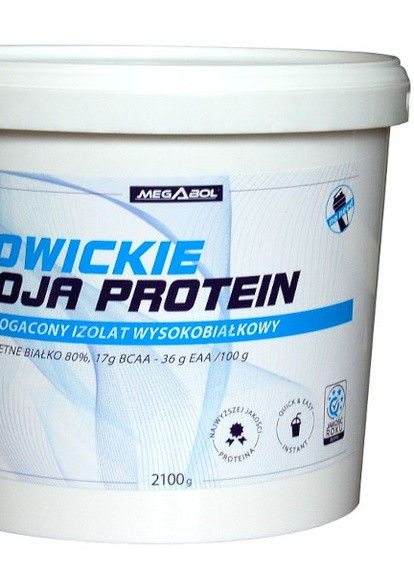 Соевый протеин Lowickie Soya Protein 2100 g (Raspberry) Megabol (258723017)