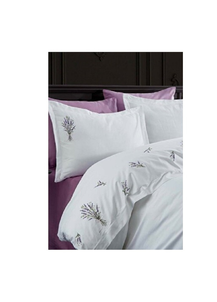 Двоспальний Євро комплект Lavender Сатин з вишивкою Dantela Vita (258997497)