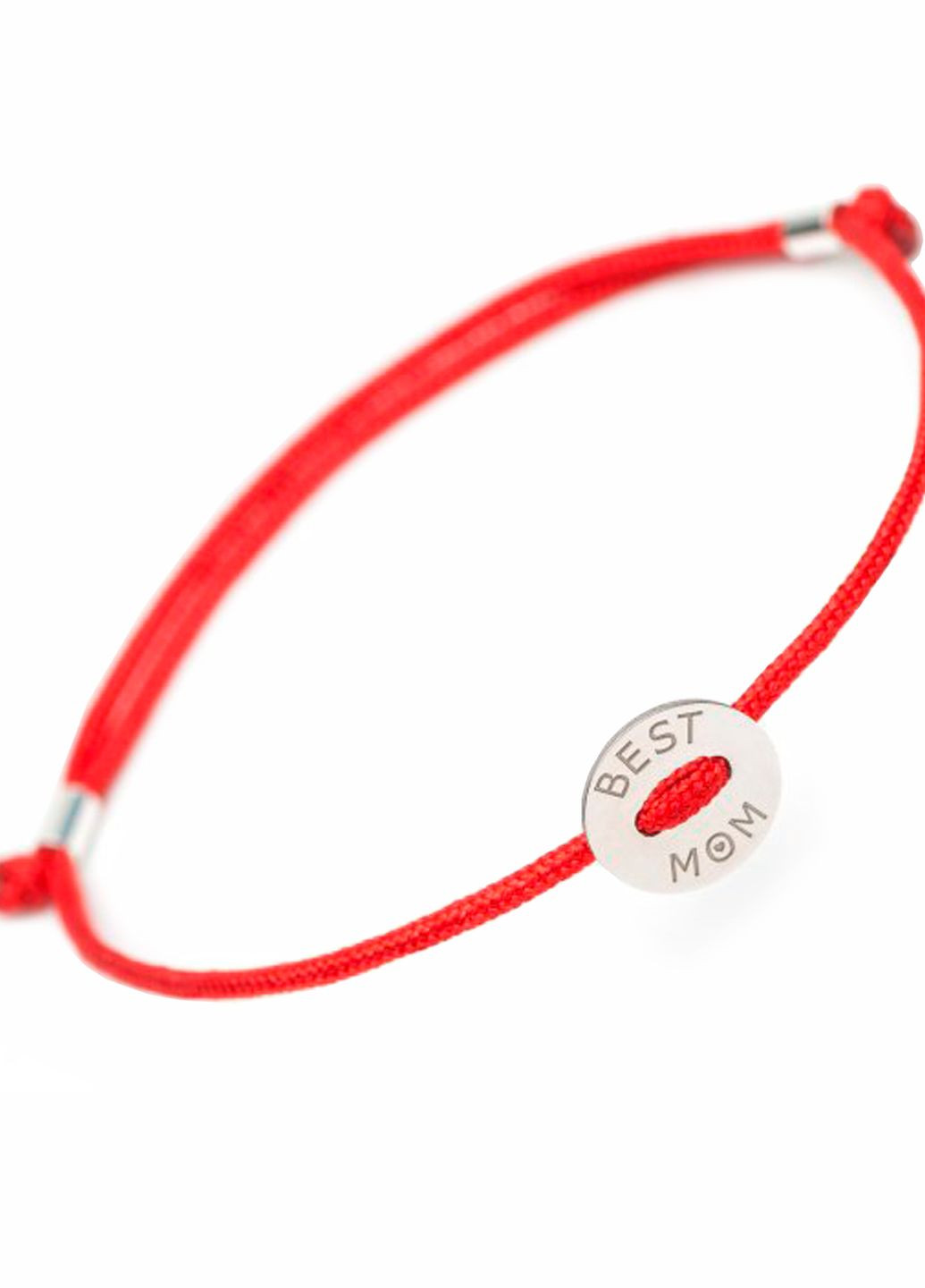 Срібний браслет на червоній шовковій нитці для мам Family Tree Jewelry Line (266038580)
