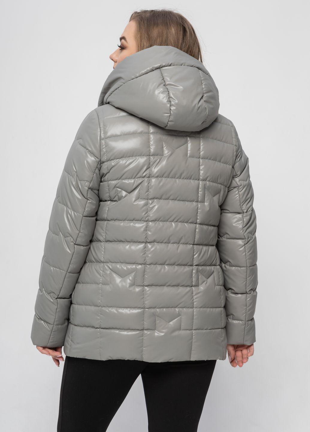 Оливкова демісезонна весняна жіноча куртка великого розміру куртка-піджак SK