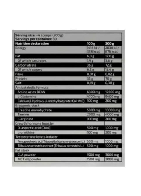 Gold Lean Mass 6000 g /200 servings/ Cookies Cream Kevin Levrone (262803243)