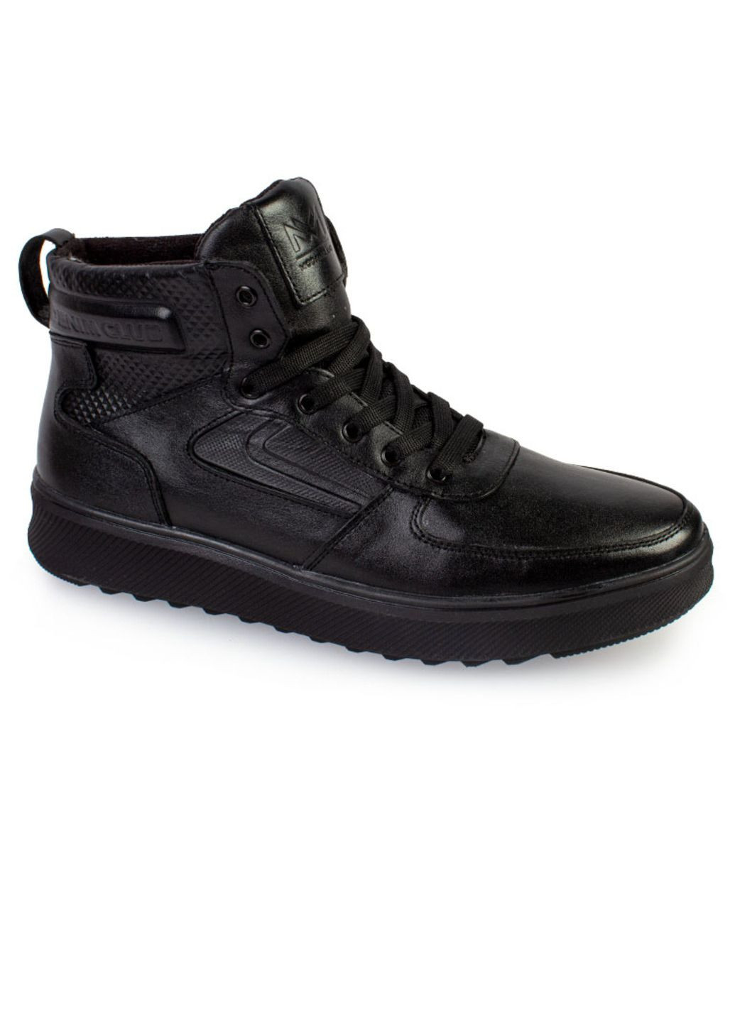 Черные зимние ботинки мужские бренда 9501013_(0) ModaMilano