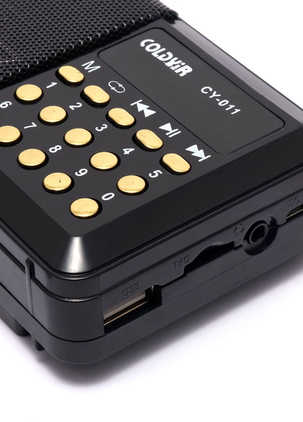 Портативное аккумкляторное FM- радио coldyir cy-011 С разъемом для USB и карты памяти черное Led (257623827)