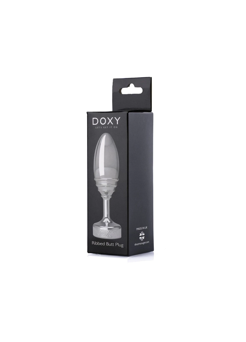Металева анальна пробка Butt Plug RIBBED, ребриста, діаметр 3,3 см Doxy (277237534)
