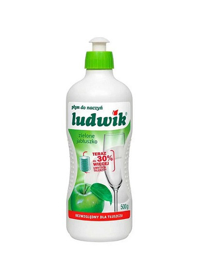 Средство для мытья посуды Зеленое яблоко 450 мл Ludwik (258482366)