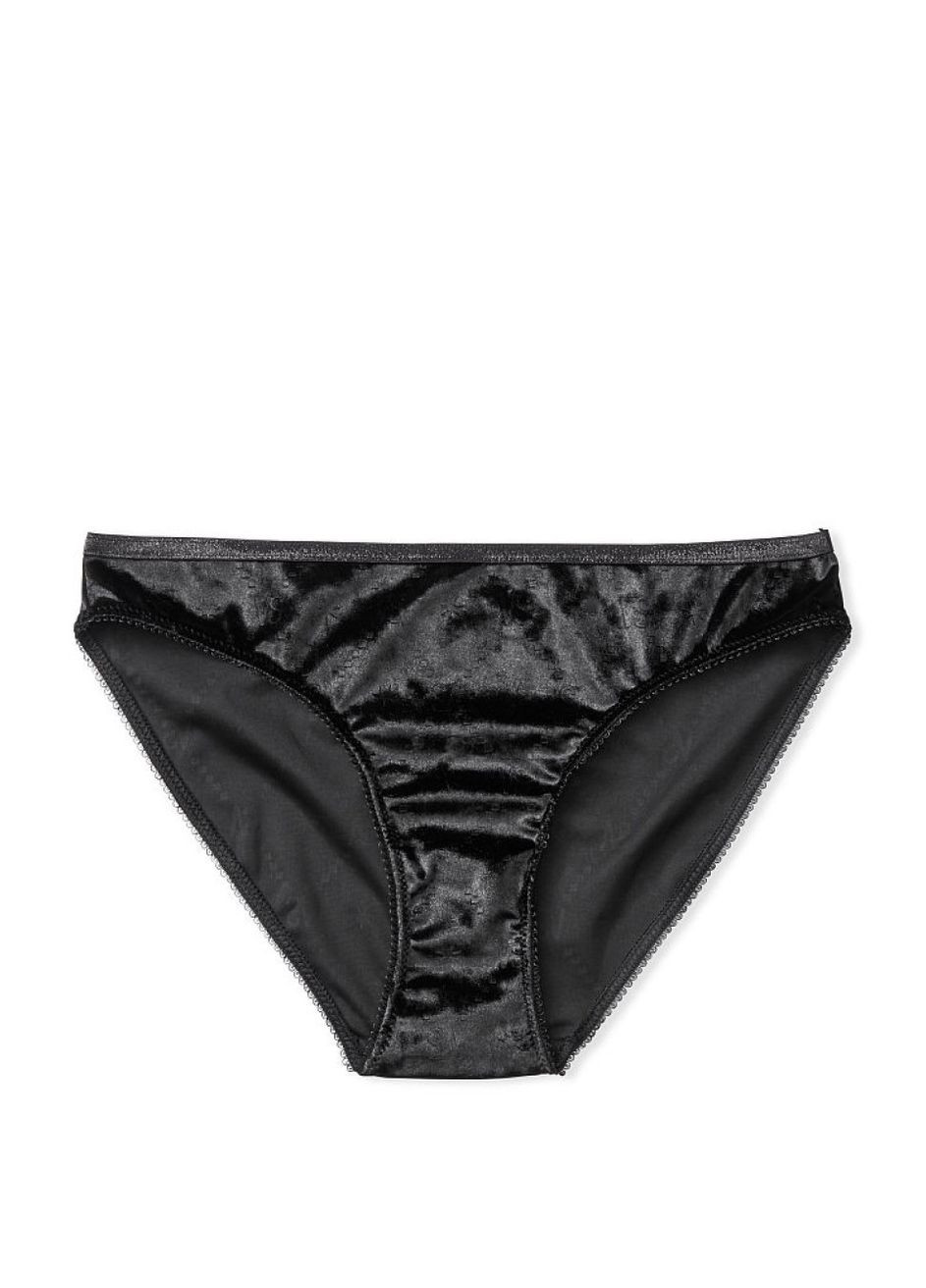 Трусики жіночі black velvet bikini panty Чорні (А-505 S/42) Victoria's Secret (262454150)