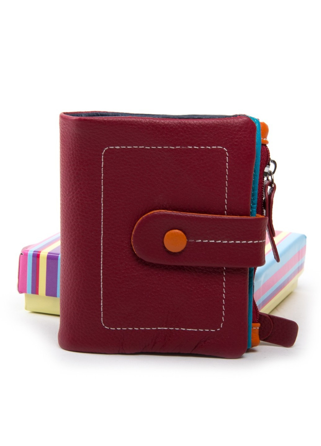 Жіночий шкіряний гаманець Rainbow WRN-1 red Dr. Bond (261551186)