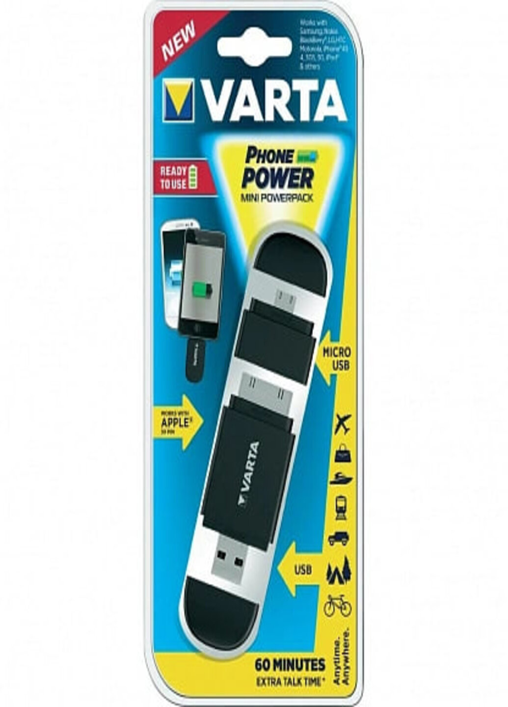 Мини Power Bank 400 мАч micro USB Varta (263518809)