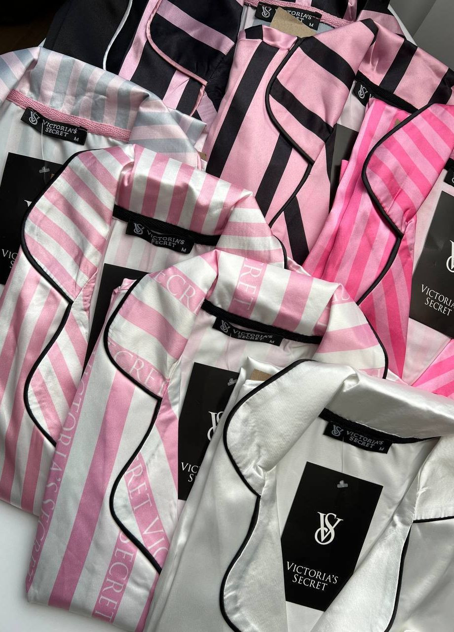 Светло-розовая домашний рубашка в полоску Vakko