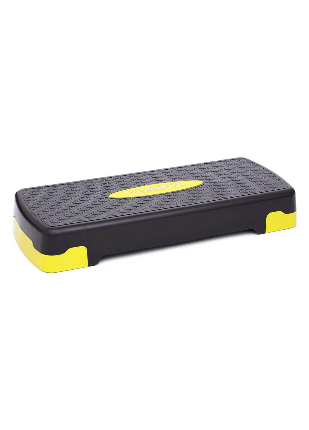 Степ-платформа 2-ступенчатая Cornix 68 х 28 х 10-15 см XR-0192 Black/Yellow No Brand (260735599)